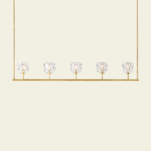 Boule De Cristal Clear Glass Linear Chandelier