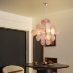 Modernist Diamond Shaped Handblown Murano Glass Chandelier - Image 3