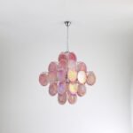 Modernist Diamond Shaped Handblown Murano Glass Chandelier - Image 5