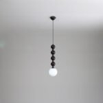 Beaded Wooden Pendant Light - Image 5
