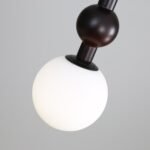 Beaded Wooden Pendant Light - Image 11