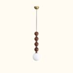 Beaded Wooden Pendant Light - Image 12
