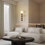 Beaded Wooden Wall Light - Image 3