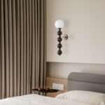 Beaded Wooden Wall Light - Image 4