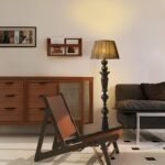 Original Wood Vintage Floor Lamp - Image 3