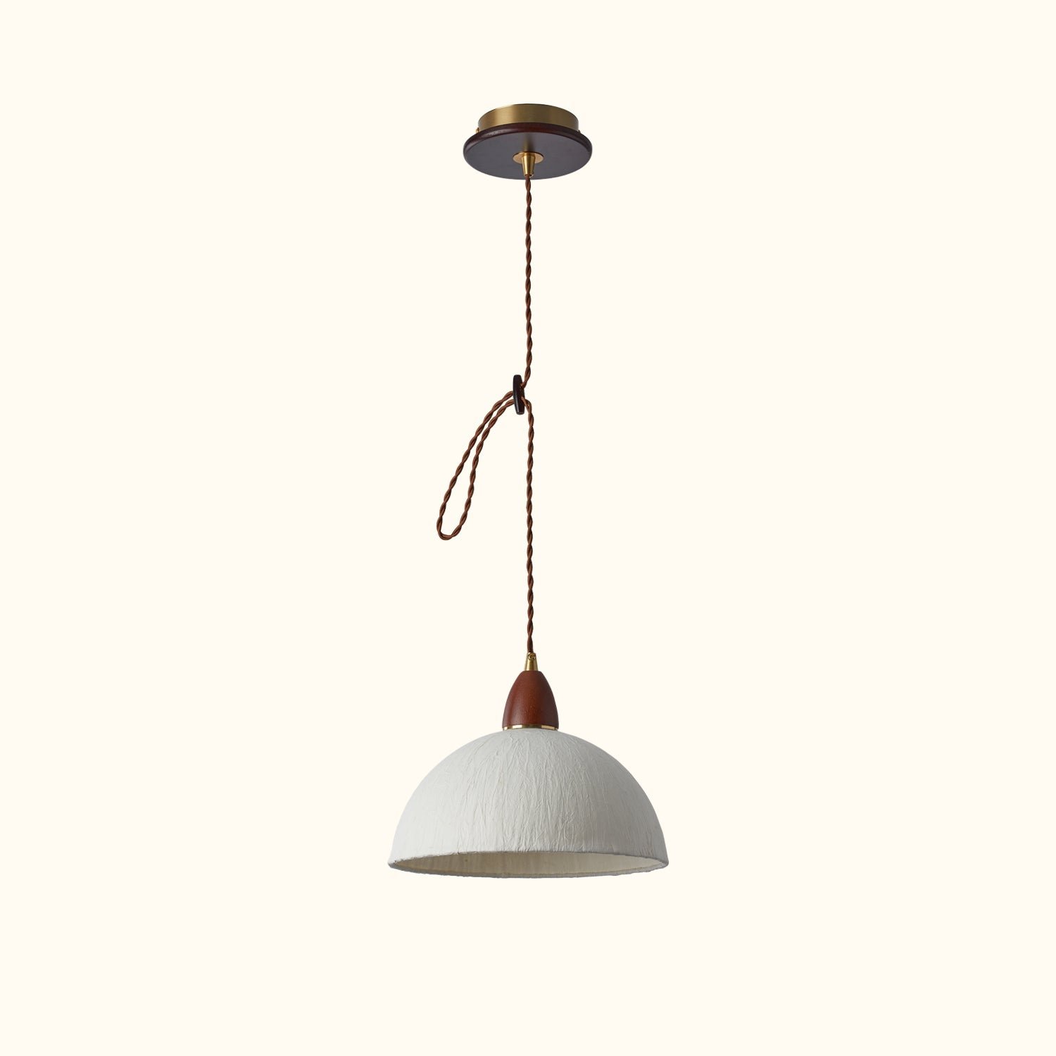 22-01 Walnut Rice Paper Pendant Light A - Image 1