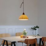 Walnut Rice Paper Pendant Light A - Image 2