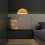 Walnut Rice Paper Pendant Light A - Image 3