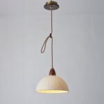 Walnut Rice Paper Pendant Light A - Image 7