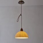 Walnut Rice Paper Pendant Light A - Image 8