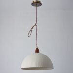 Walnut Rice Paper Pendant Light A - Image 6