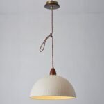 Walnut Rice Paper Pendant Light A - Image 9