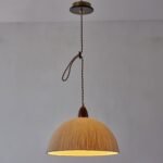 Walnut Rice Paper Pendant Light A - Image 10