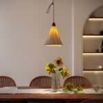 Walnut Rice Paper Pendant Light B - Image 2