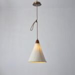 Walnut Rice Paper Pendant Light B - Image 6