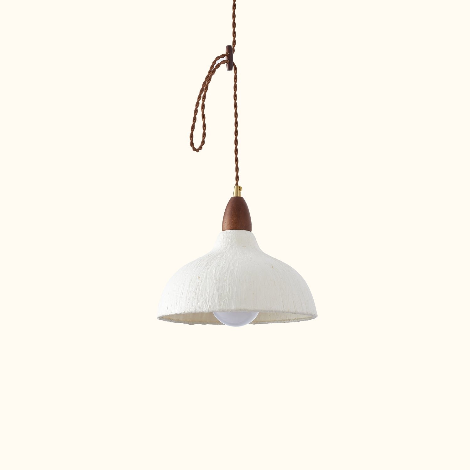 25-01 Walnut Rice Paper Pendant Light C - Image 1