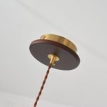 Walnut Rice Paper Pendant Light C - Image 7