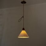 Walnut Rice Paper Pendant Light D - Image 9