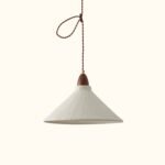 Walnut Rice Paper Pendant Light D - Image 11