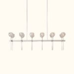 Boule De Cristal Clear Glass Double Linear Chandelier