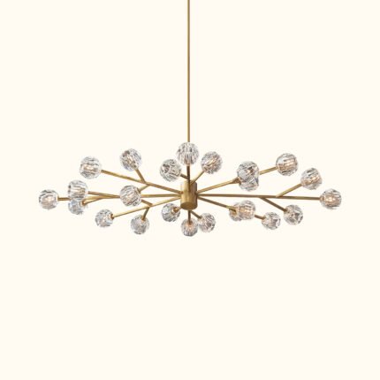Boule De Cristal Clear Glass Oval Chandelier