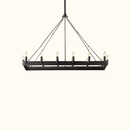 Camino Vintage Candelabra Rectangular Chandelier