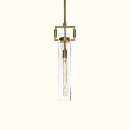 Machinist Glass Cylinder Pendant Light
